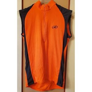 Vintage Performance Cycling Orange, 1/2 Zip Vest Mens Large Technical Gear